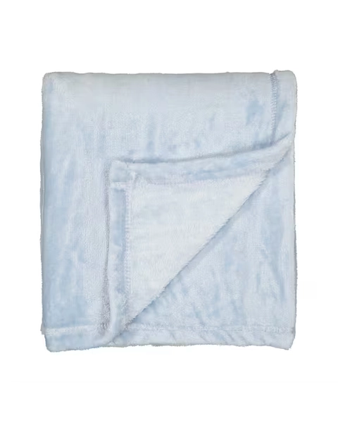 Coral Fleece Throw - Blue