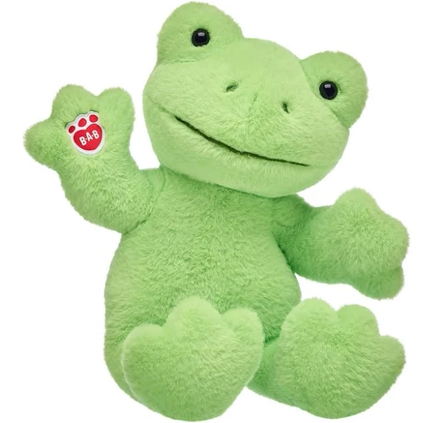 Build-A-Bear Spring Green Frog Plush Stuffed Animal Soft Cuddle Toy Plushie