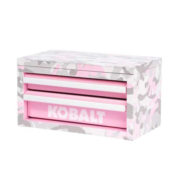 Kobalt Portable Mini Toolbox 10.83-in W x 5.91-in H x 5.91-in D Pink Camo Steel Tool Box