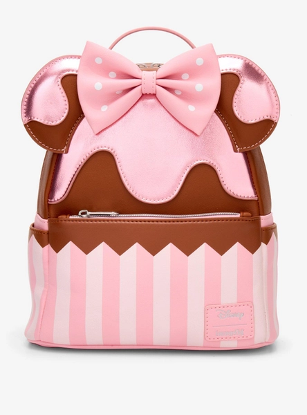 Loungefly Disney Minnie Mouse Strawberry Chocolate Cupcake Mini Backpack