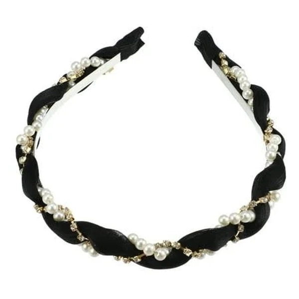 Women's Rhinestone Pearl Wrap Headband