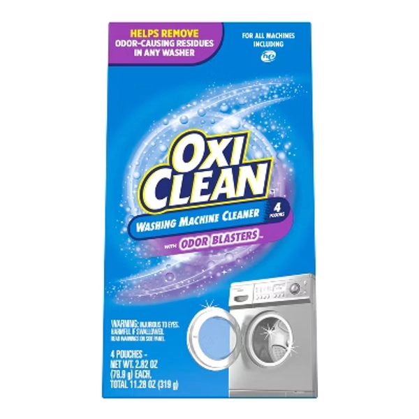 OxiClean Unscented Washing Machine Cleaner Pouches with Odor Blasters - 11.28oz/4ct