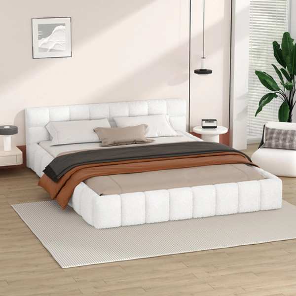 Ellie May Boucle Platform Bed