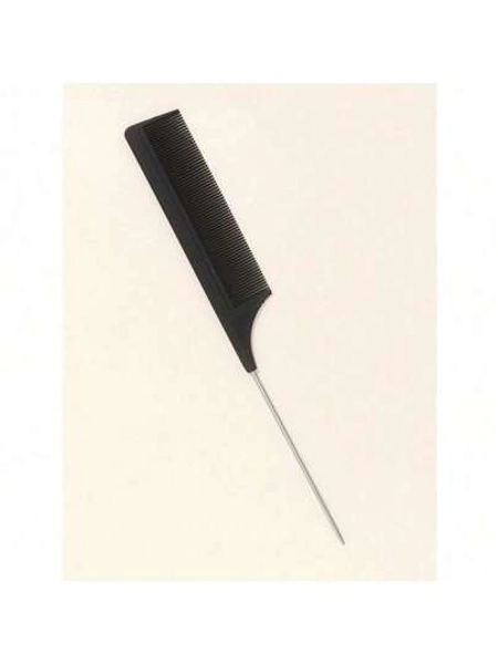 1Pc Carbon Fiber Plastic Dyeing Comb, Stainless Steel Pin Hair Coloring Comb, Tail Comb, High-Gloss Comb, Hair Shaping And Combing, Heat-Resistant, Suitable For All Types Of Hair Styling, Women And Girls' Hair Brushes, Hair Brushes, Combs, Hair Styling Tools, Hair Styling Products And Accessories, Essential For Hair Salons, Beauty Travel, Vacation And Travel, Hair Accessories For Women