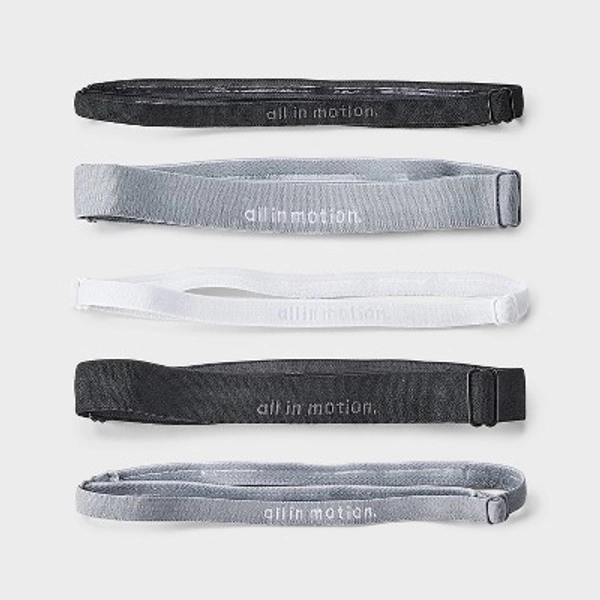 Adjustable Headbands with Silicone Grip - 5pk - All In Motion™: Hair Styling, For All Hair Types