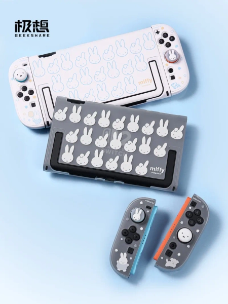Funda Protectora Geekshare Switch 2, Diseño de Conejito Miffy, Semi Transparente, con Tapas para Botones, Accesorios de Anime para Juegos - AliExpress 26