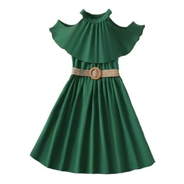 Kucnuzki Kids Girl Clothes 9T Summer Dress Sets Sleeveless Solid Color Flouncing Halter Dress
