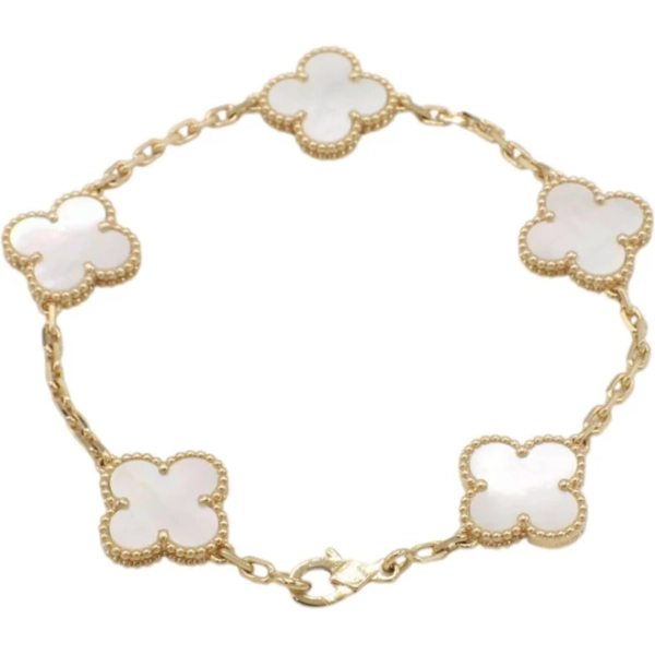 Van Cleef & Arpels Mother of Pearl 5 Motif Vintage Alhambra Bracelet