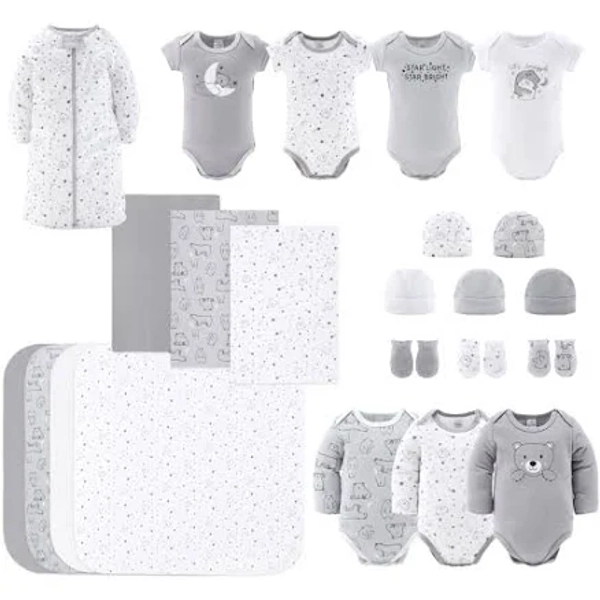 The Peanutshell Celestial Bears Baby Layette Gift Set