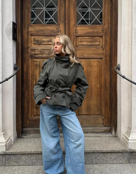 Korte trenchcoat
