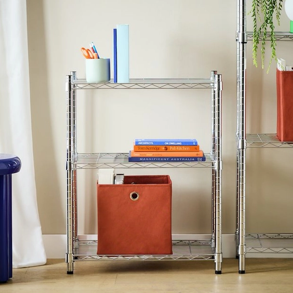 Buy Argos Home Metal 3 Tier Shelving Unit - Chrome | Wall mounted and floating shelves | Argos