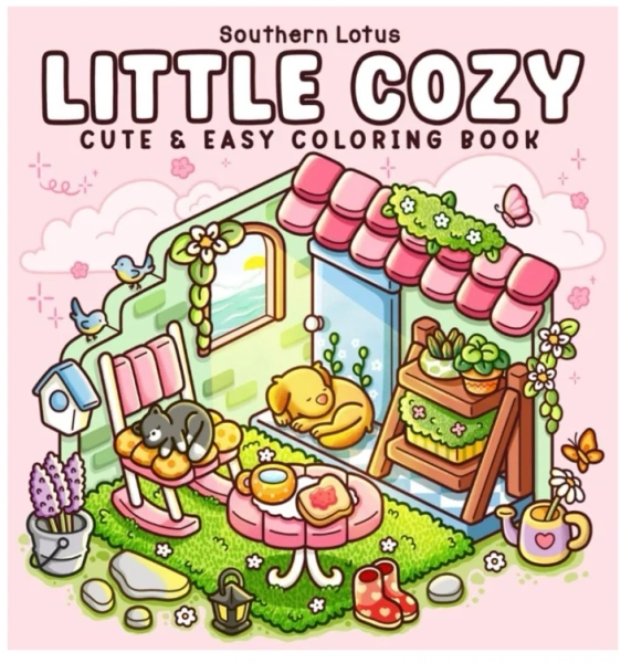 Little Cozy: Coloring Book for Adults and Teens Featuring Hygge Corners and Pocket Spaces, Easy and Cute Designs for Relaxation and Chill : Lotus, Southern: Amazon.com.au: Books