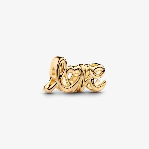 Pandora 14K Gold Plated Handwritten Love Charm