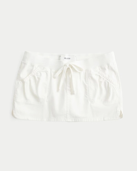 Hollister Remi Ultra Low-Rise Poplin Mini Skort