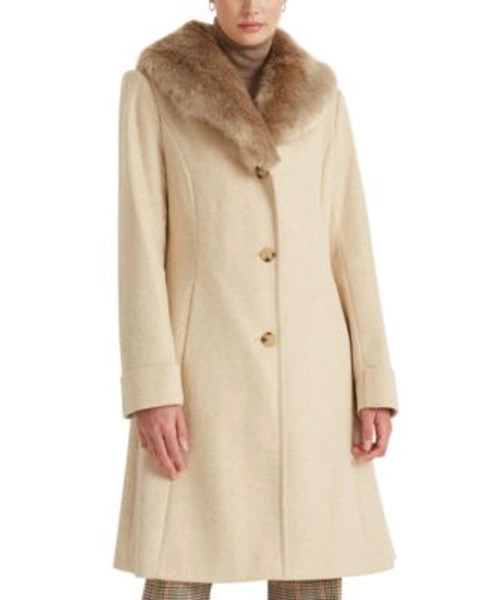 Women's Faux-Fur-Collar Coat
