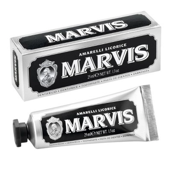 Marvis ToothPaste (Amearelli Licorice) - 1.3 oz TRAVEL SIZE | Tooth paste combines the clean flavor of licorice w/ the teeth freshness of mint