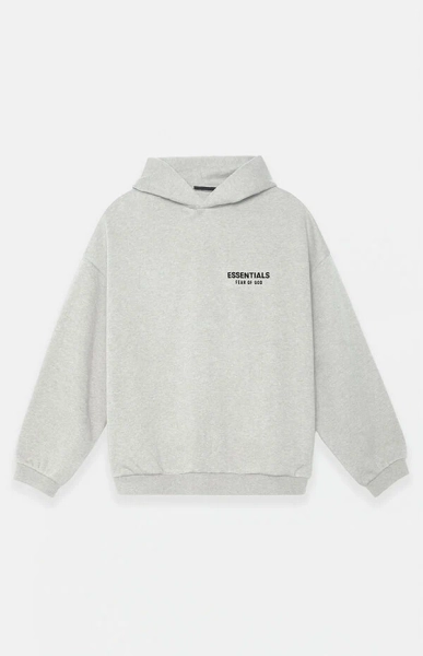 Light Heather Grey Fleece Hoodie