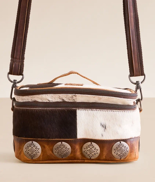 Cowhide Vaquero Concho Makeup Bag