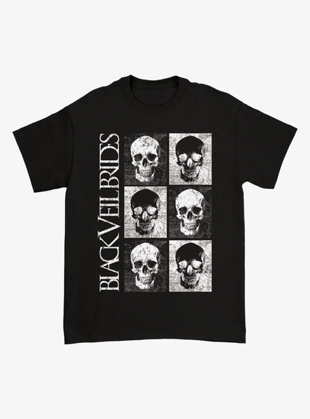 Black Veil Brides Skull Grid T-Shirt