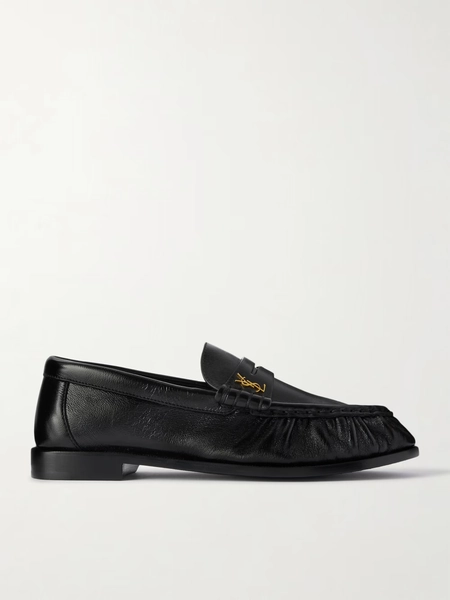 Le Loafer logo-embellished leather loafers - black - EU 34
