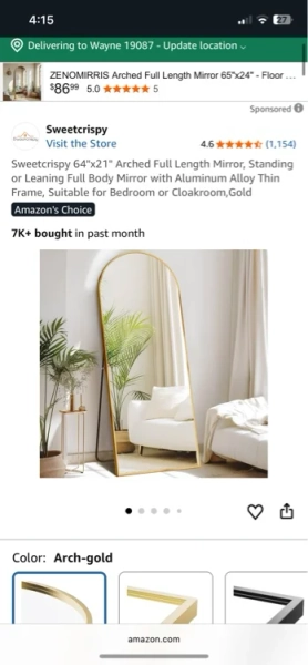 Full length motor gold—Amazon 