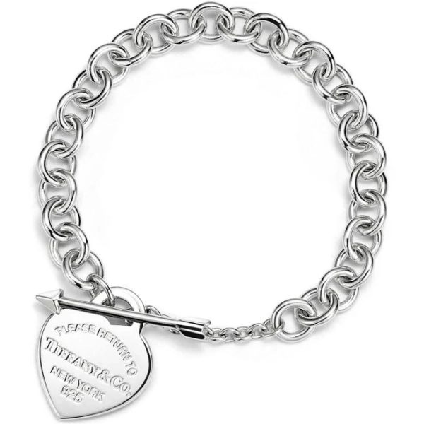 Tiffany Lovestruck Heart Tag Bracelet in Silver