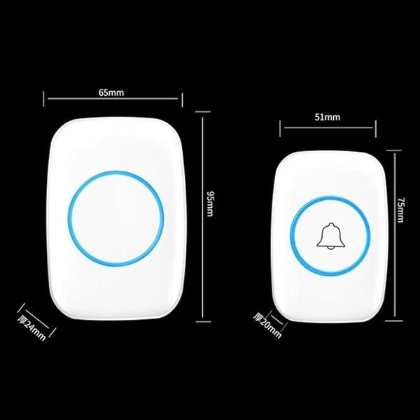 Wireless Doorbell kitPlug-in Receiverelderly pagerWaterproof Push Button with 1000 feet Operating Range 5 Volume Levels60 ChimesLED flash&CD Sound For