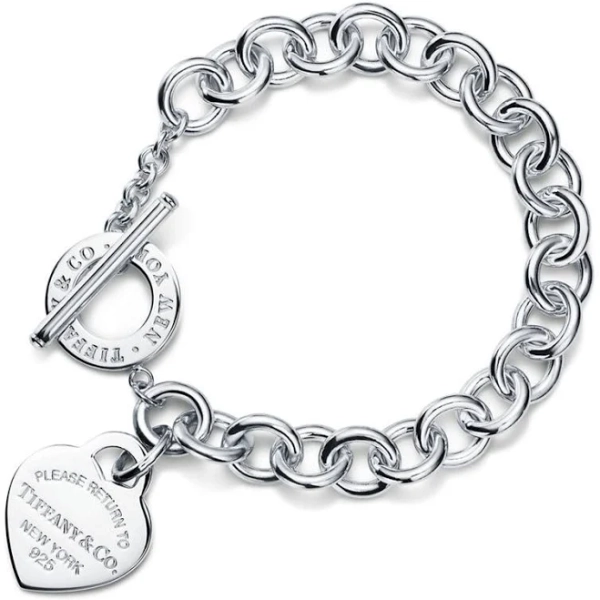 Tiffany Heart Tag Toggle Silver Bracelet