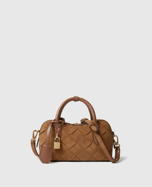 Ryder Woven Suede-Effect Crossbody Bag