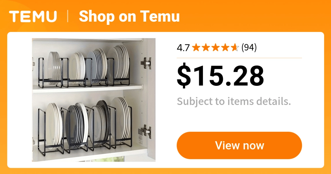 4pcs sleek black metal dish rack set space saving tiered - Temu