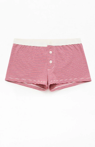 Red Striped Pajama Boyshorts