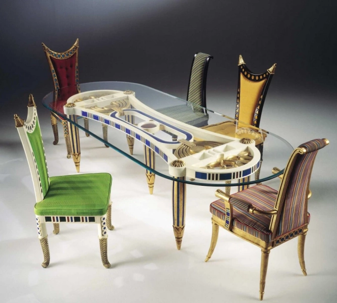 Set for the dining room in the Egyptian style Misor, Elledue