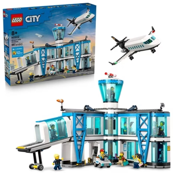 LEGO City Airport with Airplane Building Toy 60502