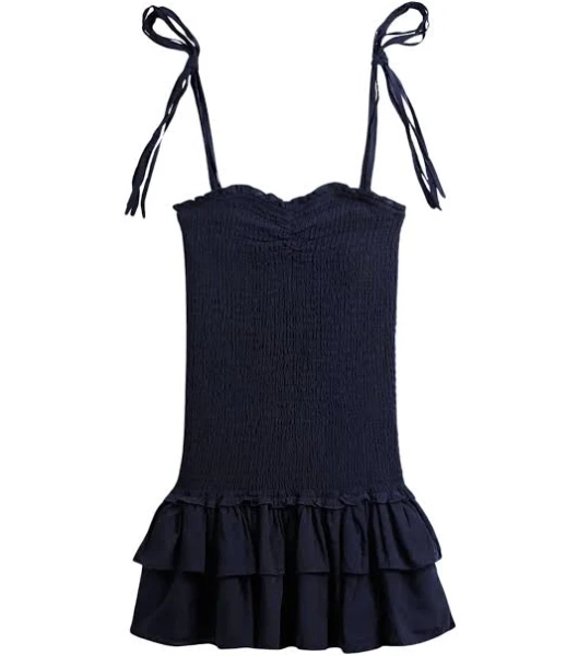 Ruffle Skirt Smocked Meri Dress