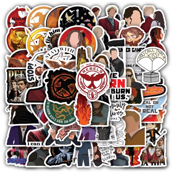 The Hunger Stickers Sheet Games – Dystopian Movie Vinyl Decals for Fans ,Collectors
