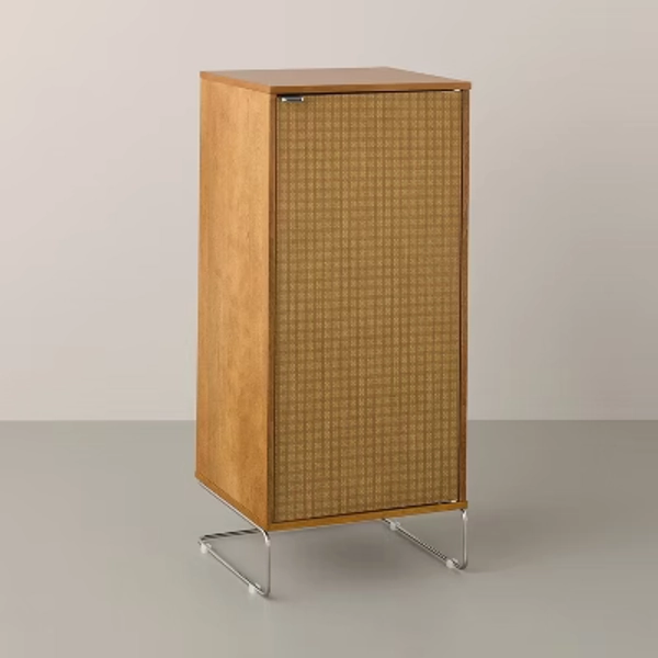 Wood and Fabric Vinyl Decorative Storage Cabinet - Hearth & Hand™ with Magnolia