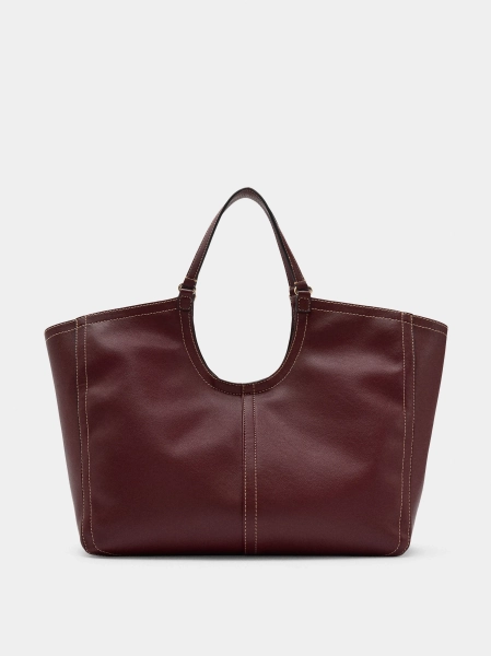 Sac shopper uni avec pochette