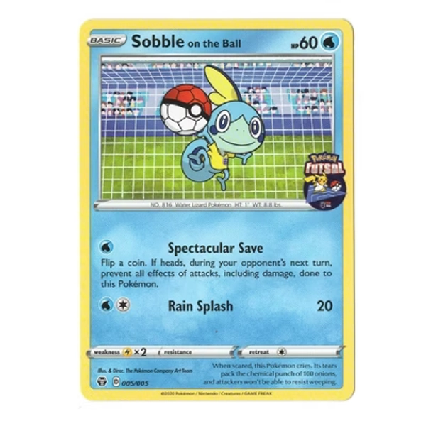 Pokemon Futsal 2020 Promo Sealed Pack Trading Card | Sobble on the Ball