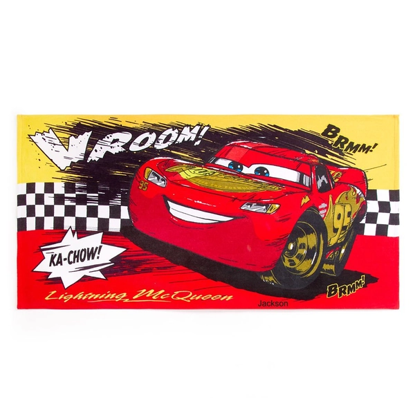 Lightning McQueen Beach Towel – Cars – Personalized