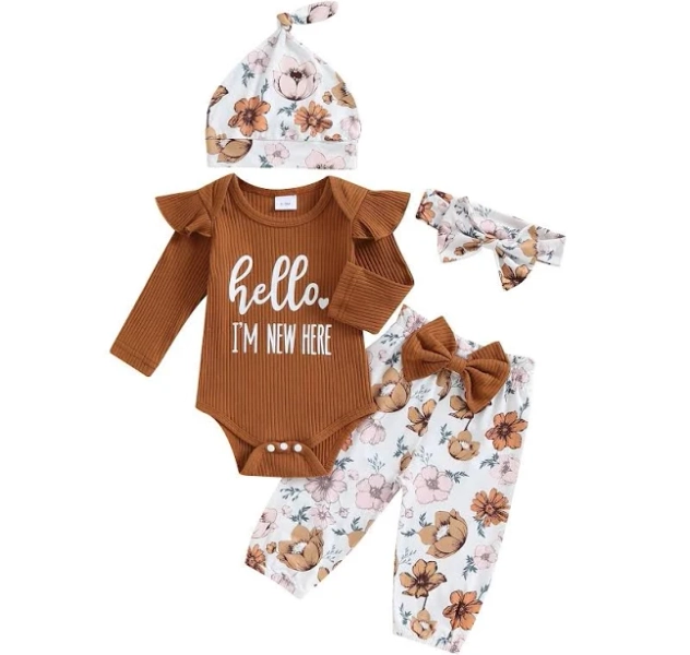 Newborn & Baby Girls Floral Outfit