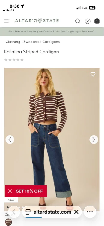 Katalina Striped Cardigan