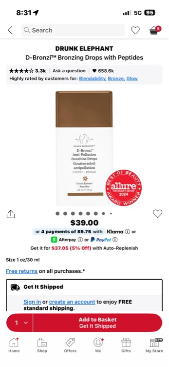 Bronzing Driops