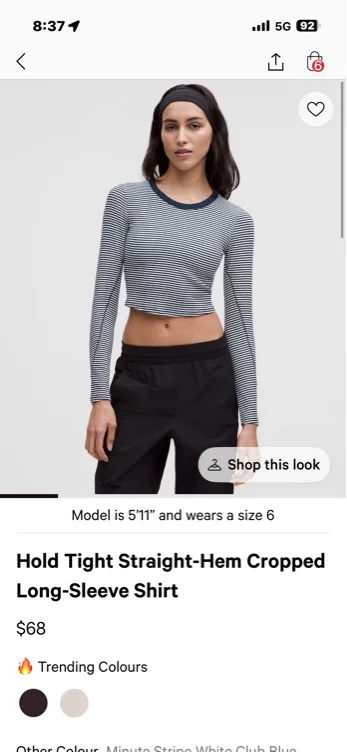 Hold Tight Straight-Hem Cropped Long-Sleeve Shirt - Light Ivory - 14