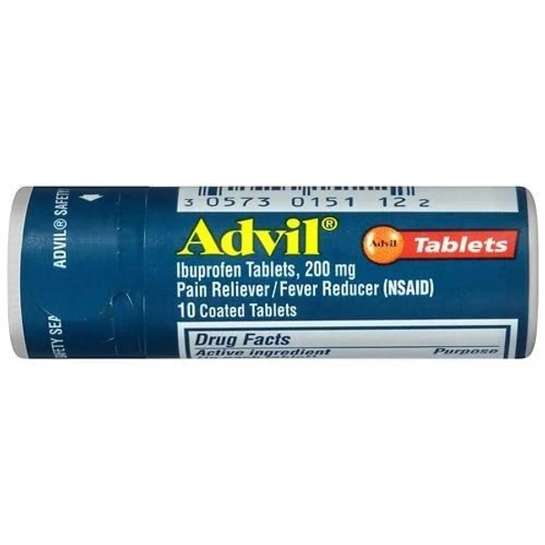 Advil Ibuprofen Tablets, Pain Reliever & Fever Reducer - 10.0 ea