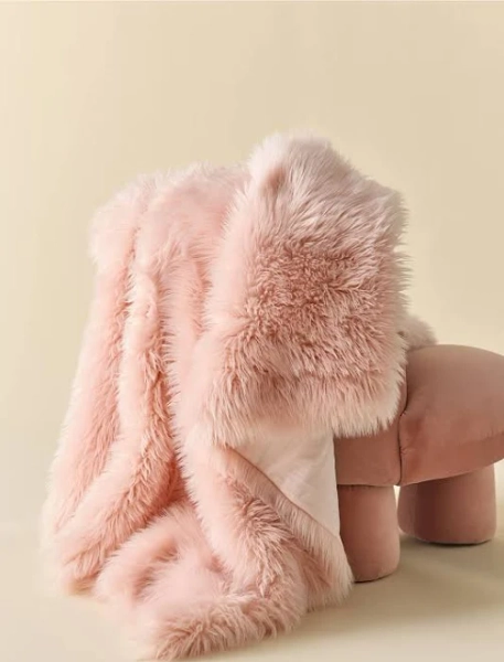 Urban Outfitters Rory Faux Fur Throw Blanket