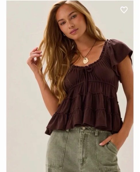 Jilliann Tiered Babydoll Top