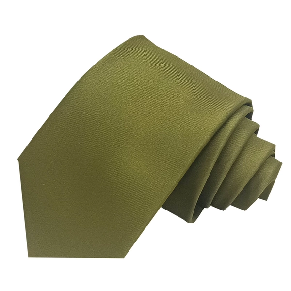 Army Green Men'S Tie 3.15 Inch Dress Shirt Solid Polyester Hand Tie Business Fashion Accessory For Daily Office Work All Seasons Free Size 58.27 Inches Long