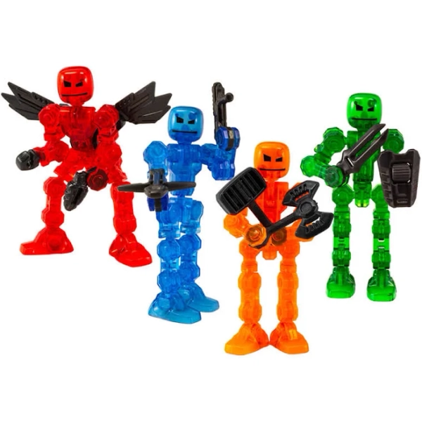 Klikbot Heroes Clear 4-Pack | Stop Motion Animation Figures