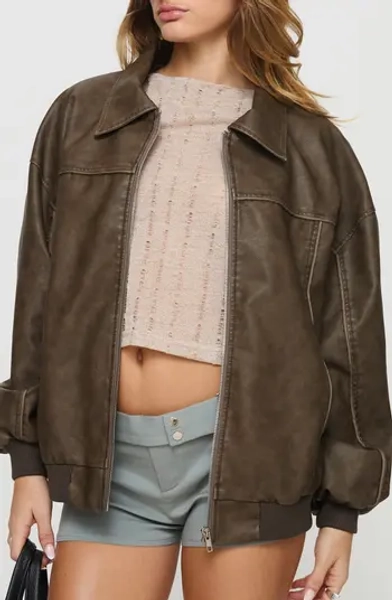 Goldsmith Water Repellent Faux Leather Jacket