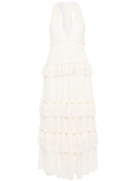 Philosophy Di Lorenzo Serafini robe mi-longue en dentelle à col v | 42